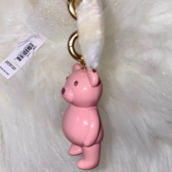 Coach bear keychain charm New